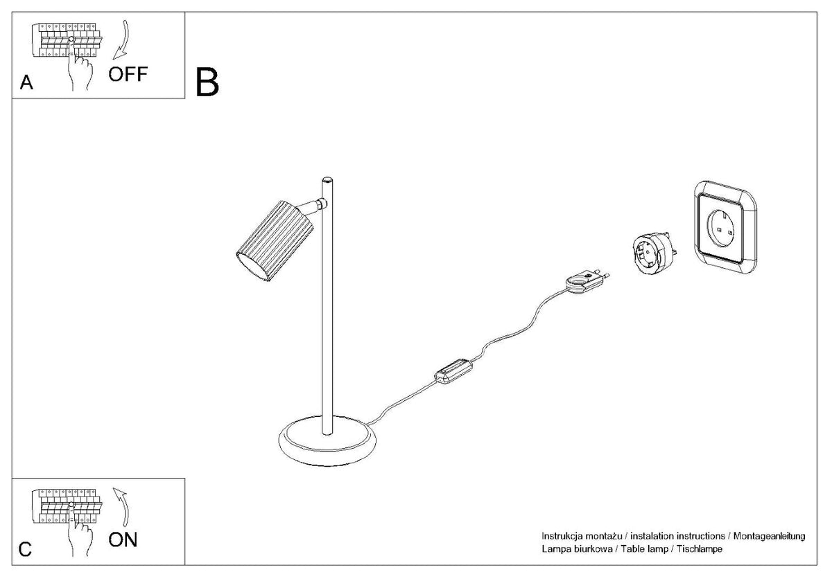 Schéma d'installation du luminaire