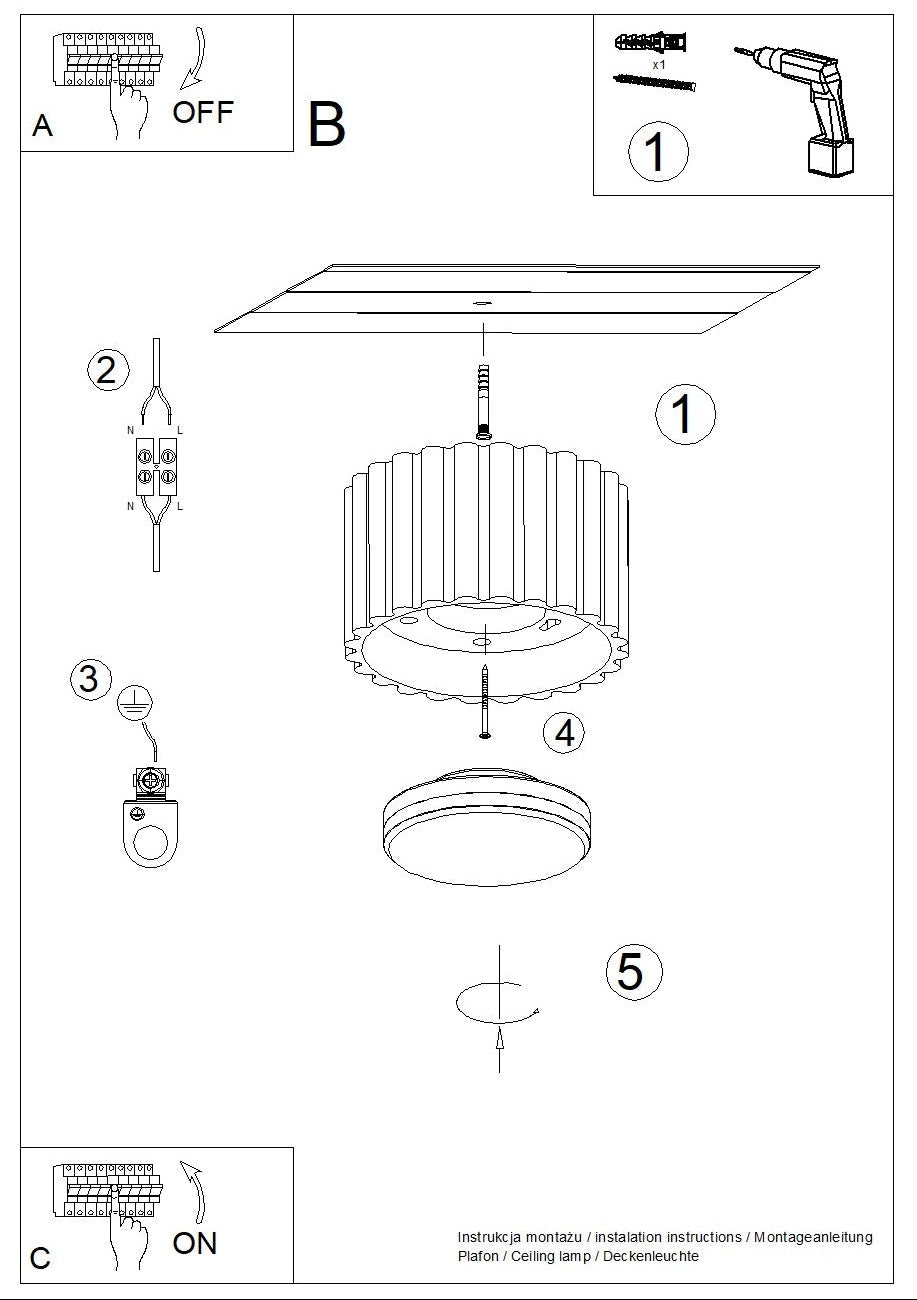 Schéma d'installation du luminaire