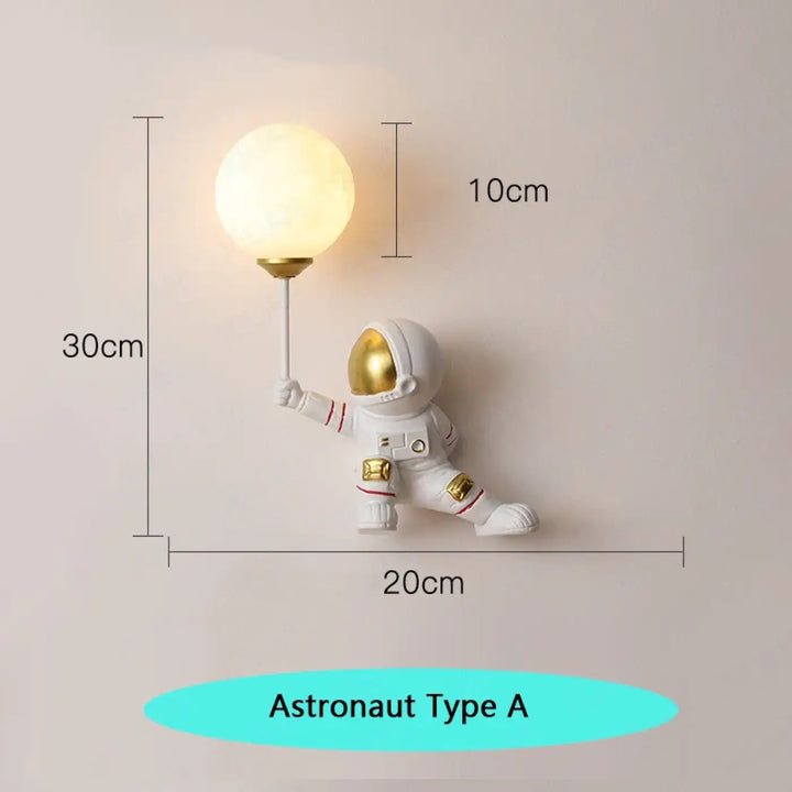 Applique astronaute design original avec lampe sphère