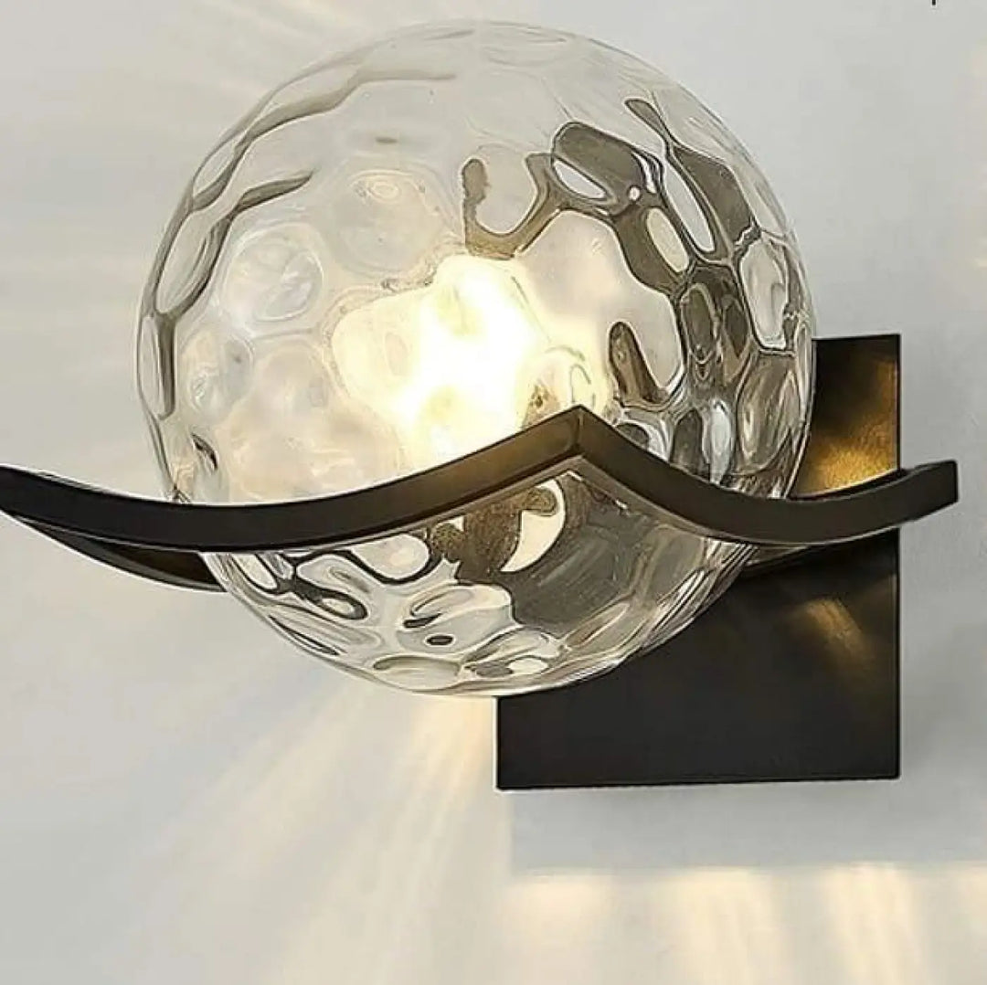 Applique Boule Verre Contemporaine Noir Ou Blanc