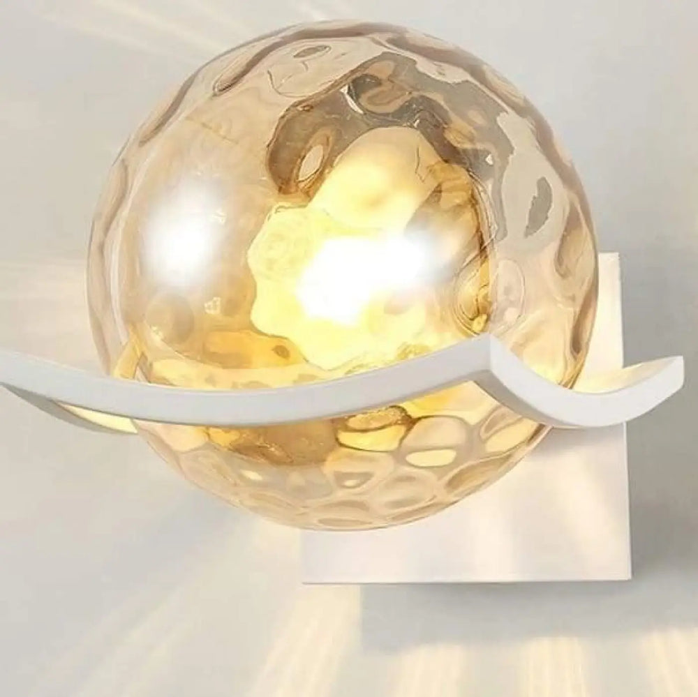 Applique Boule Verre Contemporaine Noir Ou Blanc