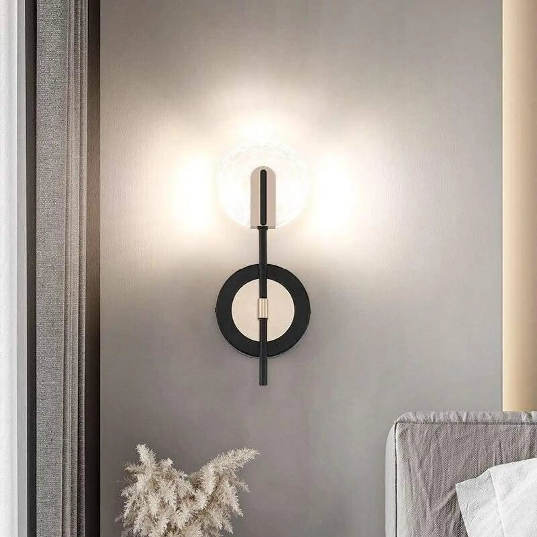 Applique Led Design En Cercle Avec Tige Verticale