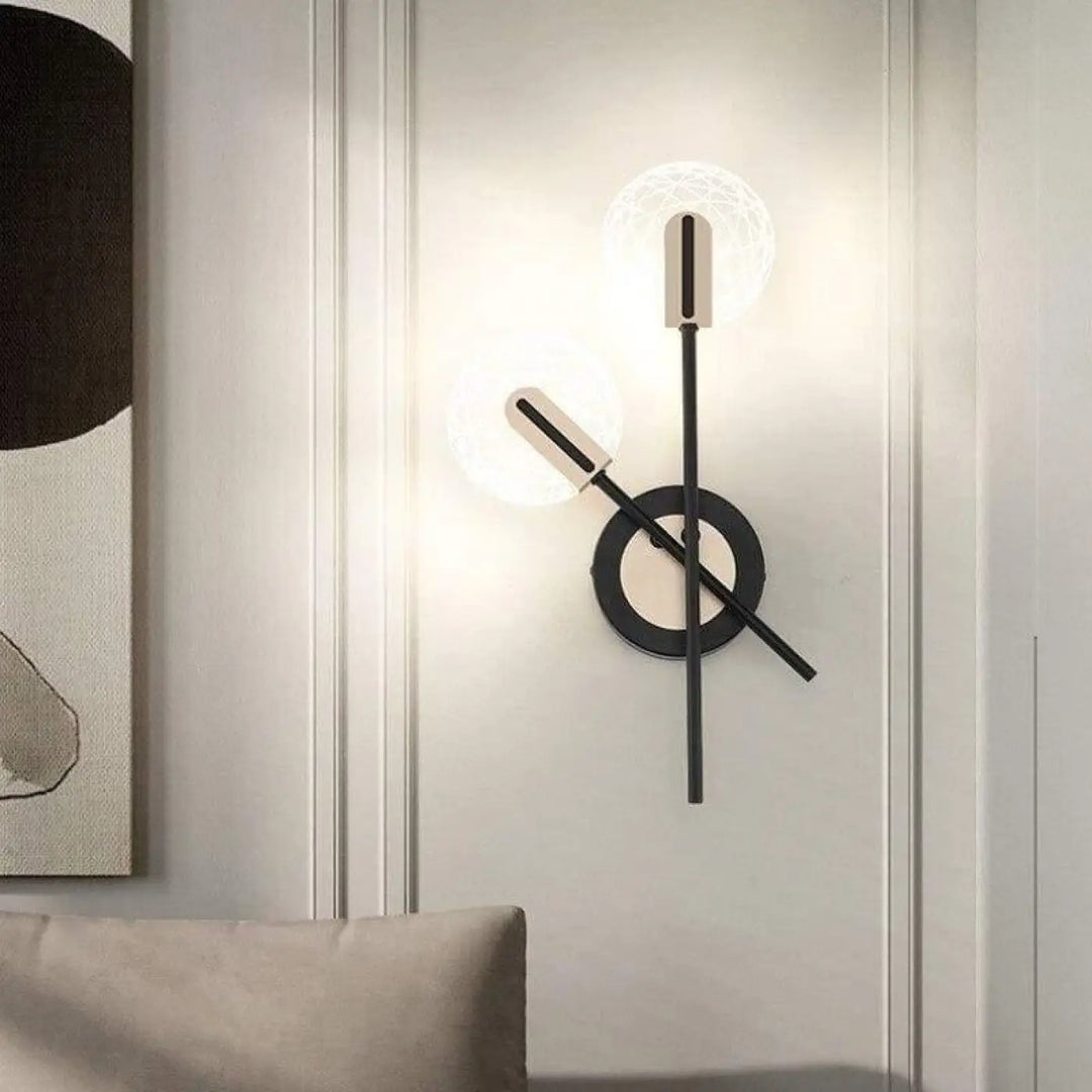 Applique Led Design En Cercle Avec Tige Verticale