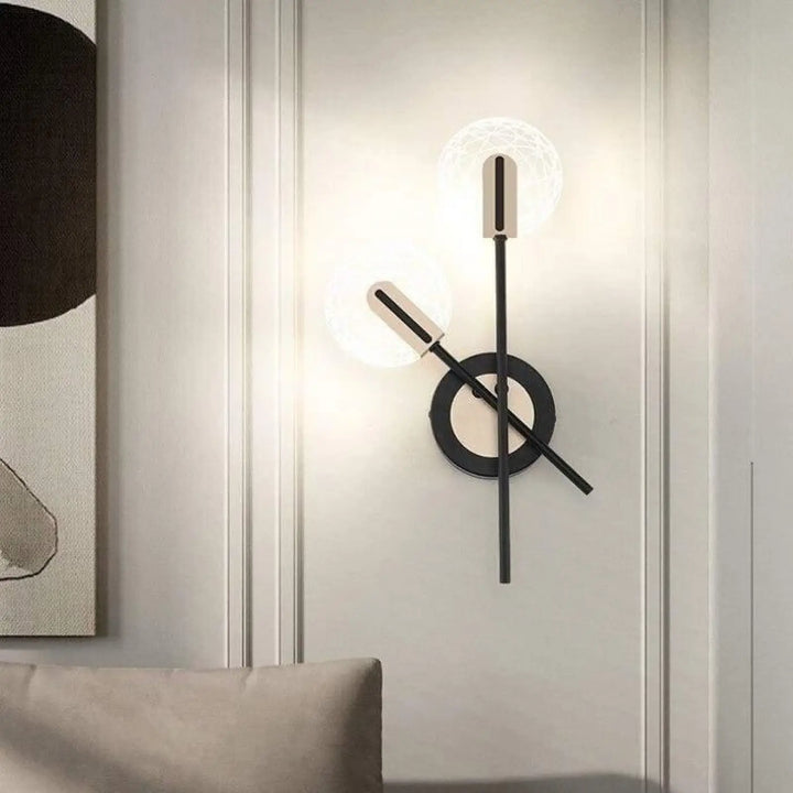 Applique Led Design En Cercle Avec Tige Verticale