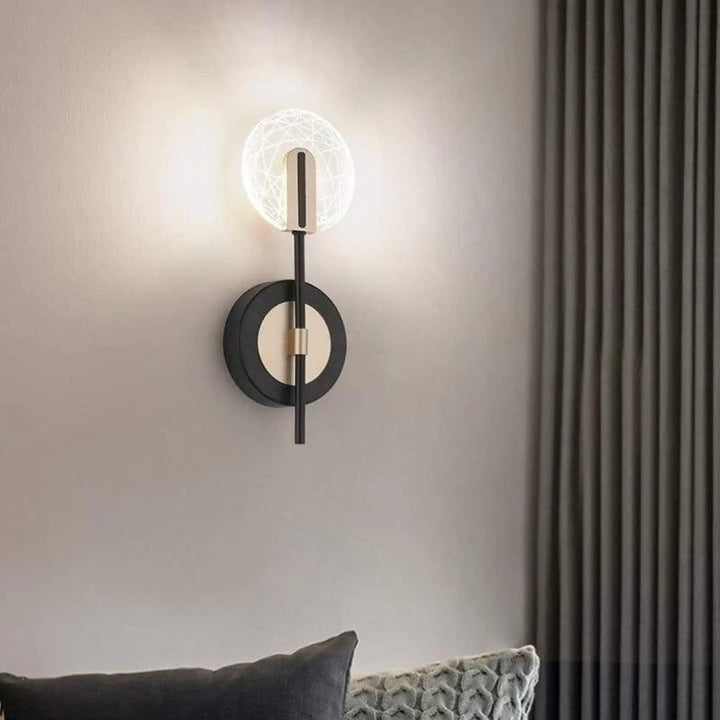 Applique Led Design En Cercle Avec Tige Verticale