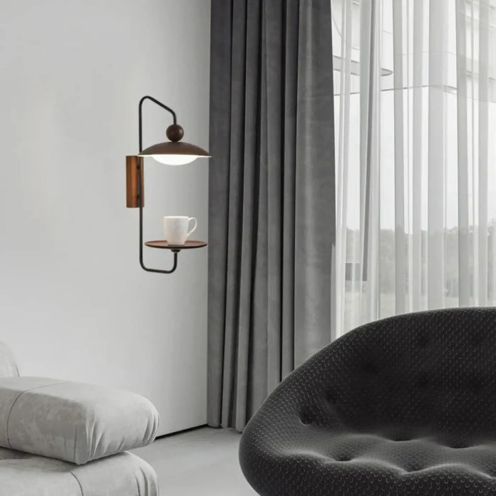 Applique led murale bois métal style scandinave élégant