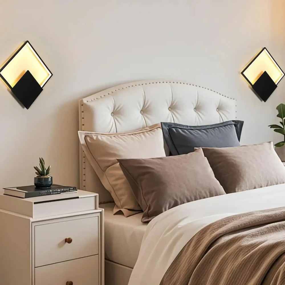 Applique led murale carrée design contemporain finition