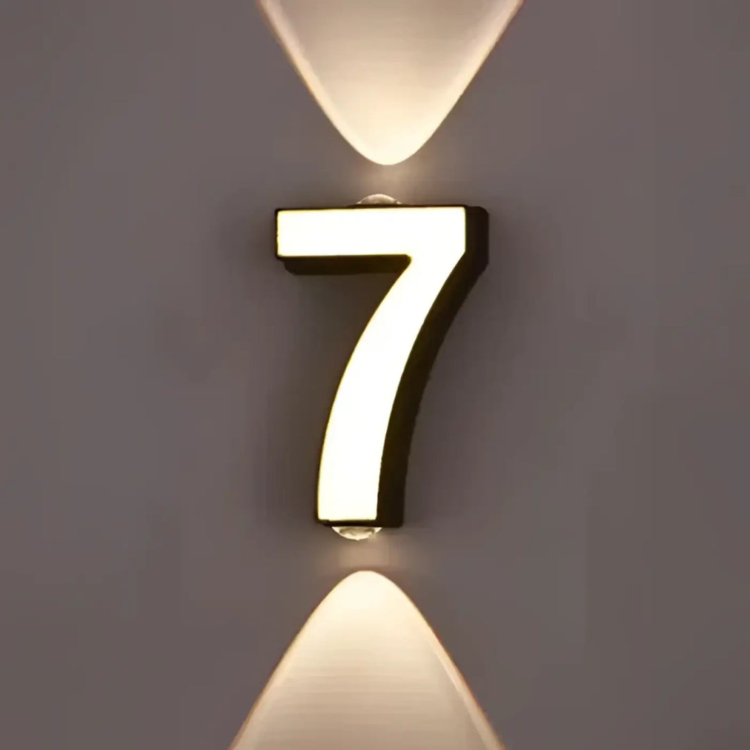 Applique Led Murale Chiffre Lumineux Design Raffiné