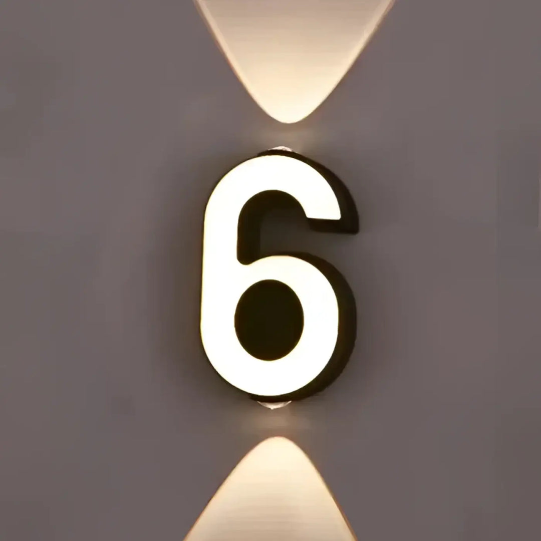 Applique Led Murale Chiffre Lumineux Design Raffiné