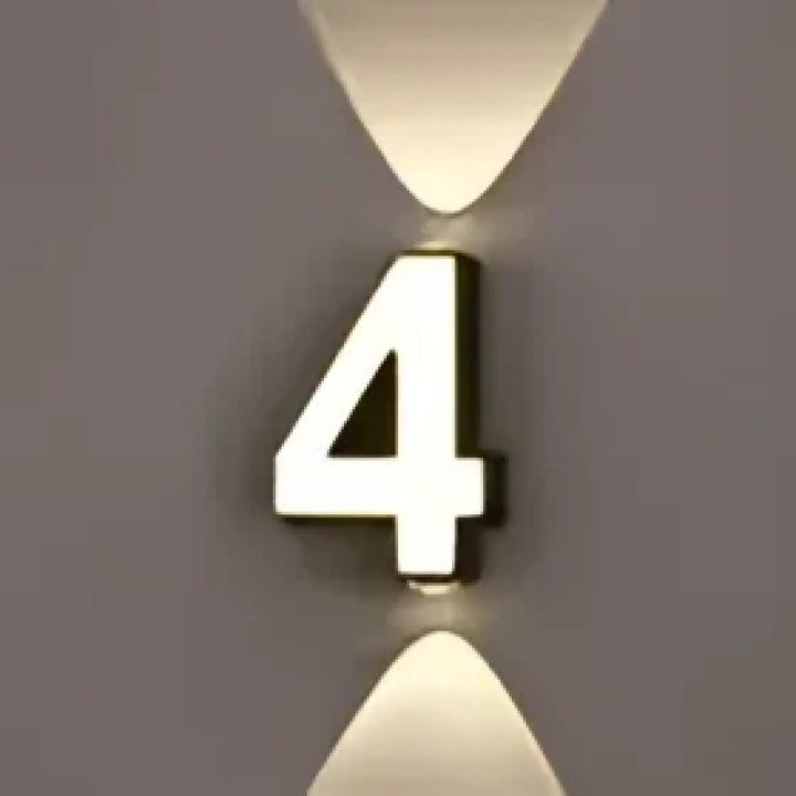 Applique Led Murale Chiffre Lumineux Design Raffiné