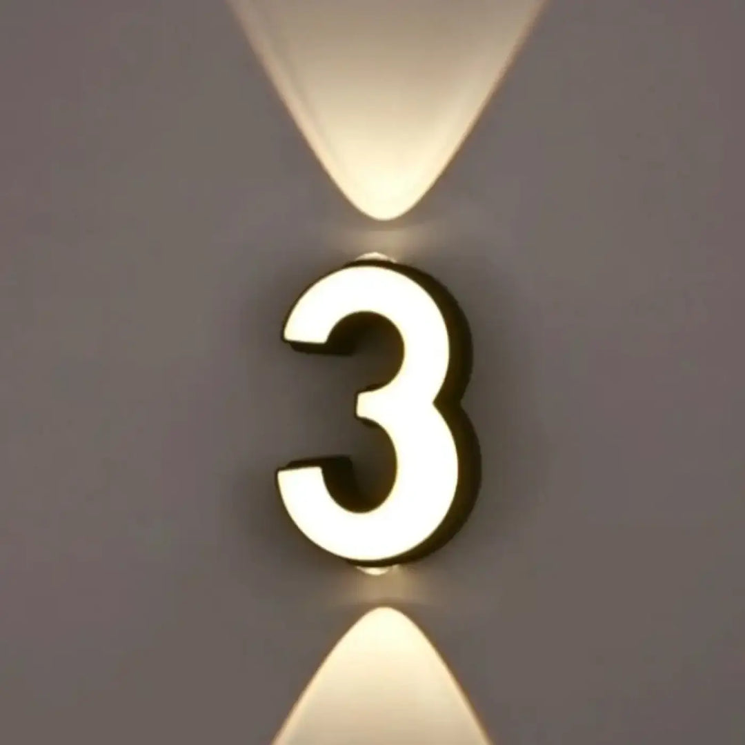Applique Led Murale Chiffre Lumineux Design Raffiné