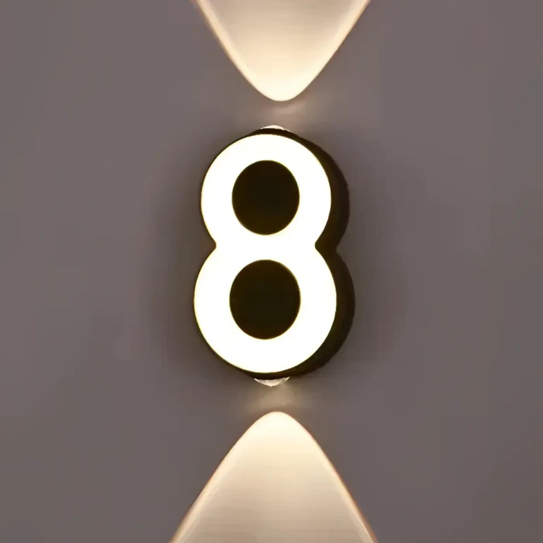 Applique Led Murale Chiffre Lumineux Design Raffiné