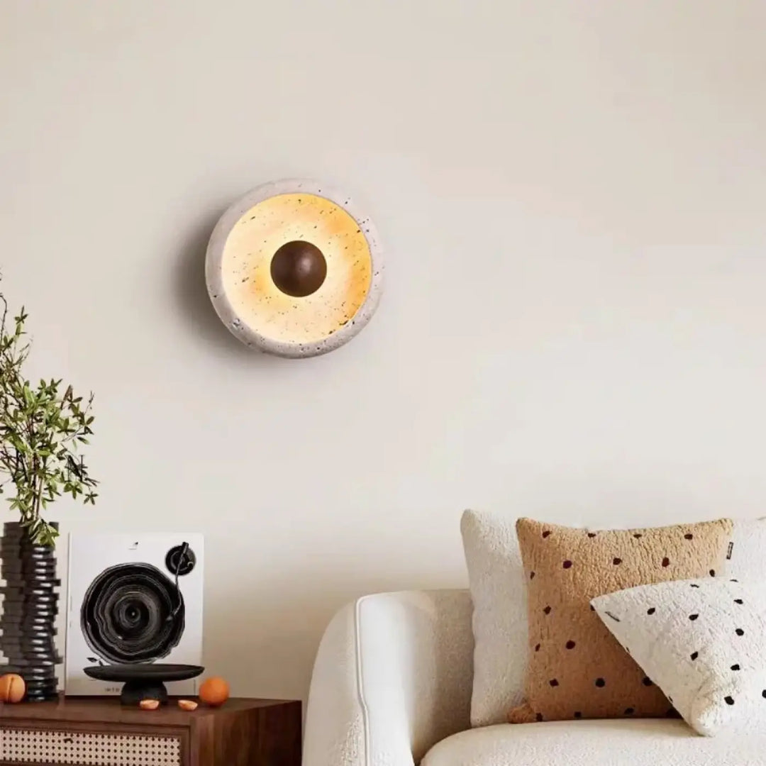 Applique led pierre et bois style organique et élégant