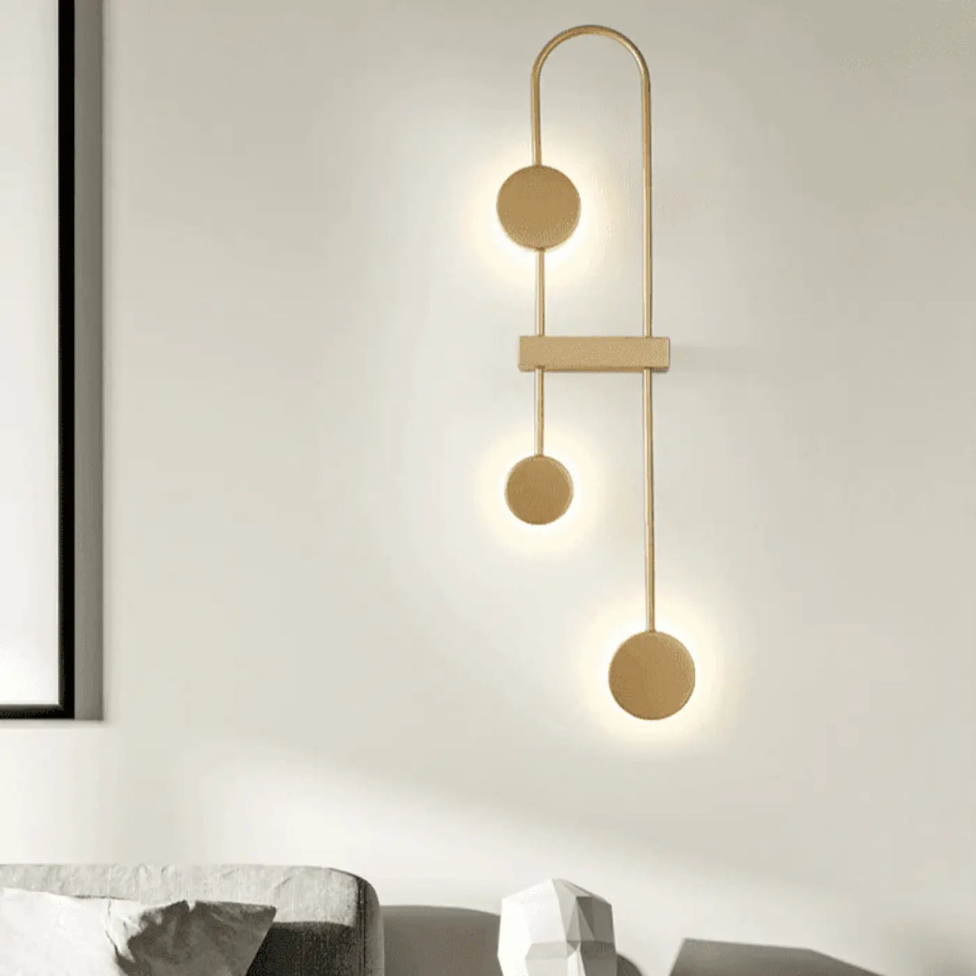 Applique Murale LED Élégante en Aluminium Noir et Or