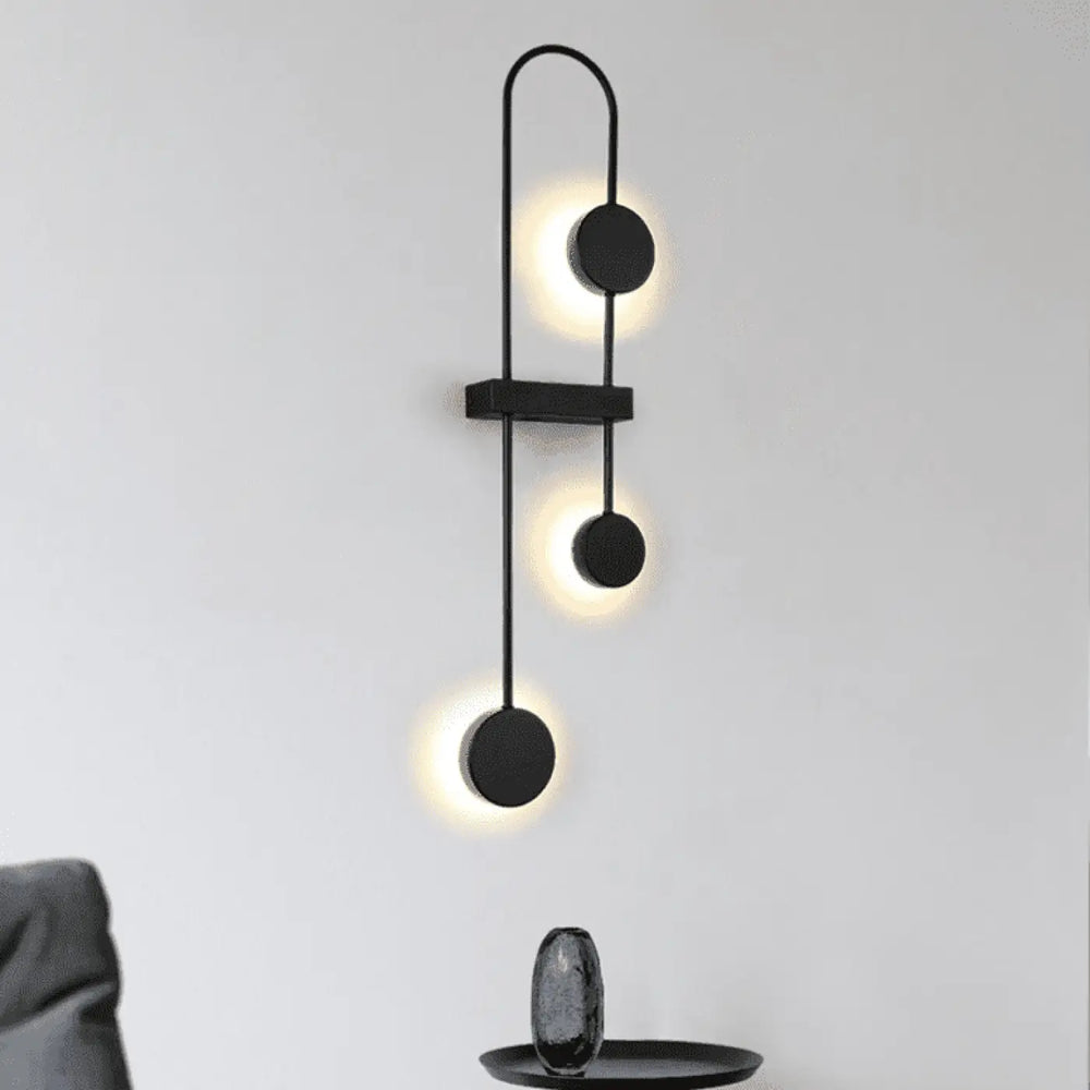 Applique Murale LED Élégante en Aluminium Noir et Or