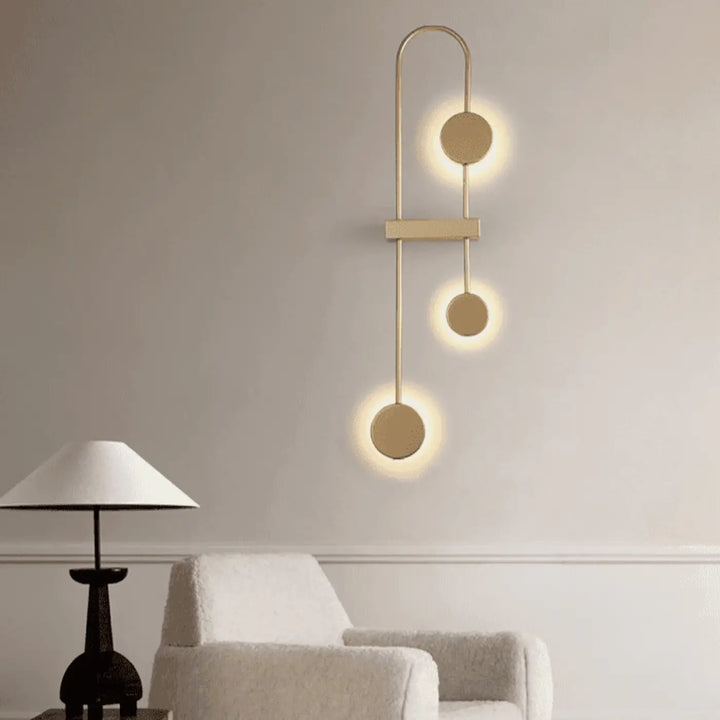 Applique Murale LED Élégante en Aluminium Noir et Or