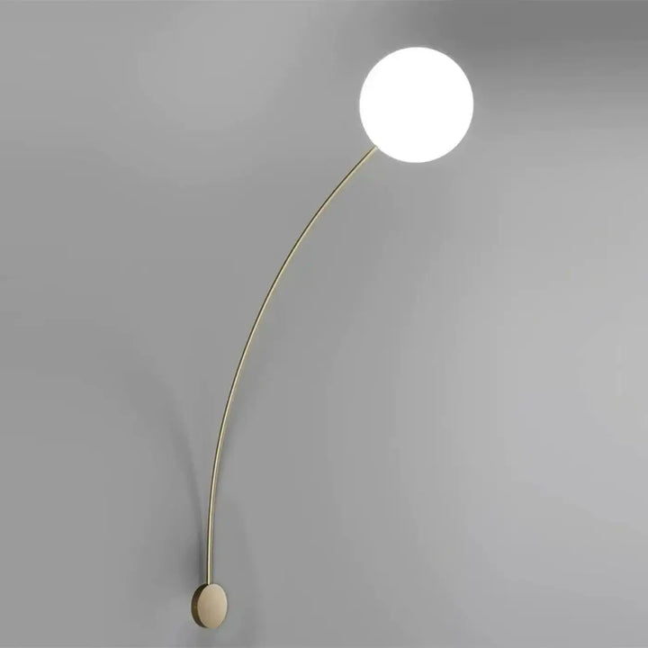 Applique murale arc noir minimaliste à lumière blanche