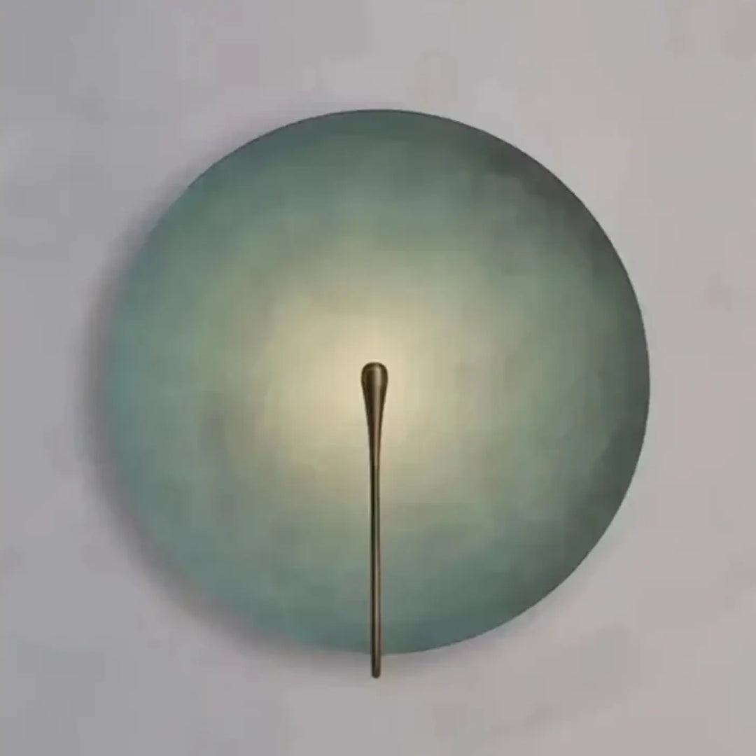 Applique Murale Artistique Cercle Coloré Et Laiton Fin

