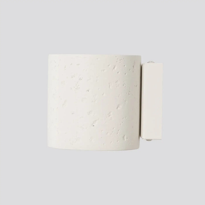 Applique orbis design contemporain en béton beige à forme originale avec finition texturée et support rectangulaire élégant