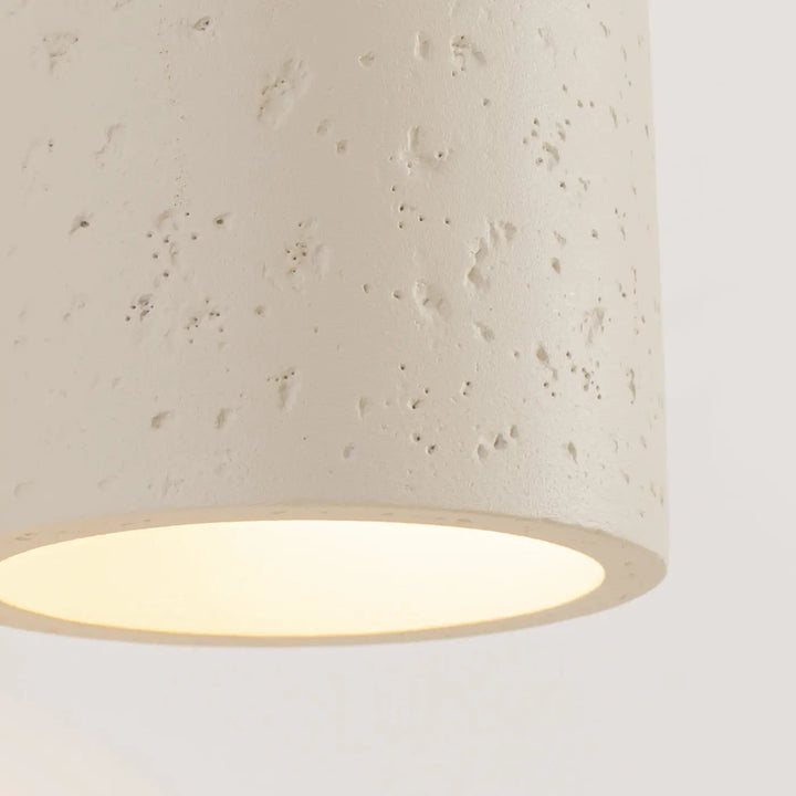 Applique orbis design contemporain forme originale en béton beige texturé avec lumière intérieure douce