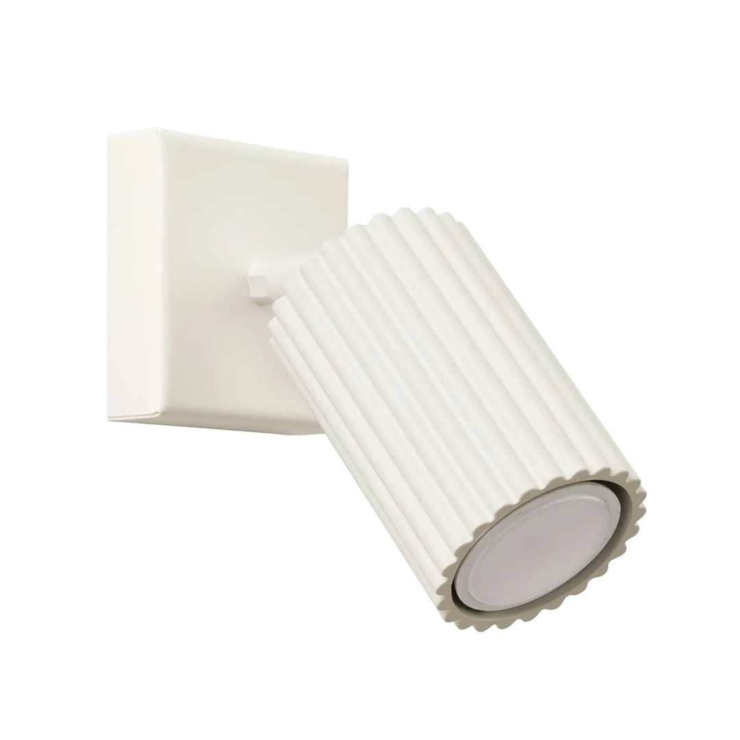 Applique murale karbon beige en céramique avec plafonnier karbon allie design minimaliste et ampoules gu10 interchangeables