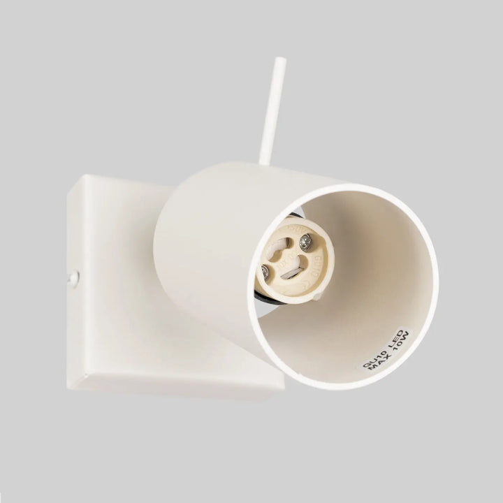 Applique murale lampe ring beige en cylindre blanc avec finition mate pour un éclairage flexible minimalisme moderne