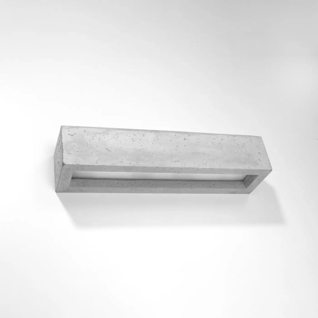 Applique murale vega 50 en béton moderne gris avec design minimaliste et lumière encastrée pour atmosphère harmonieuse