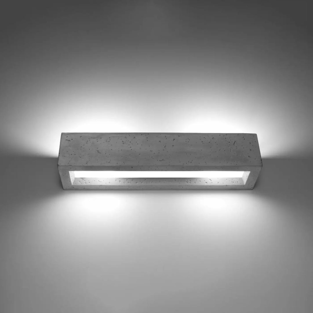 Applique murale vega 50 en béton moderne avec éclairage led intégré pour une atmosphère harmonieuse et minimaliste