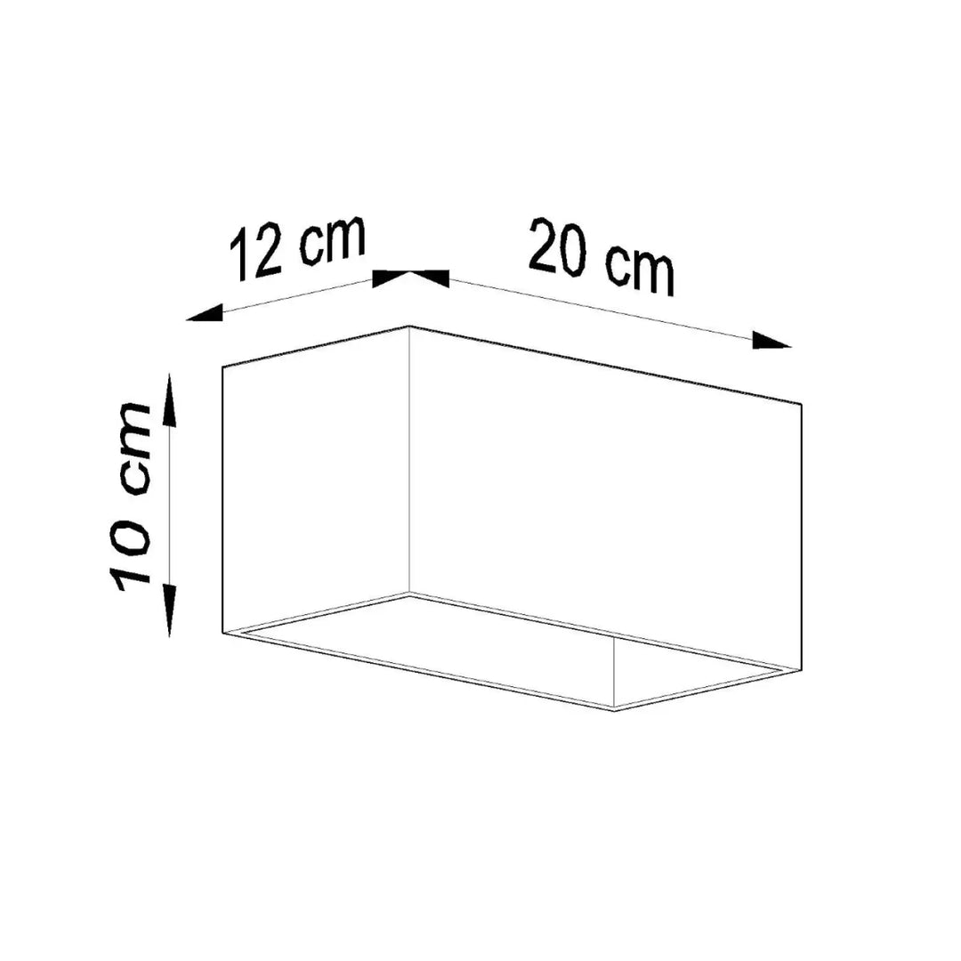 Applique murale quad maxi blanc minimaliste en forme de boîte rectangulaire de 20 cm sur 12 cm sur 10 cm
