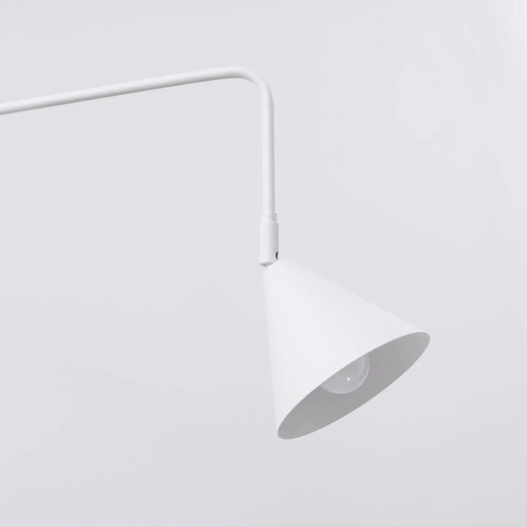 Applique murale nox blanc avec abat-jour géométrique en forme exceptionnellement légère et design minimaliste mat