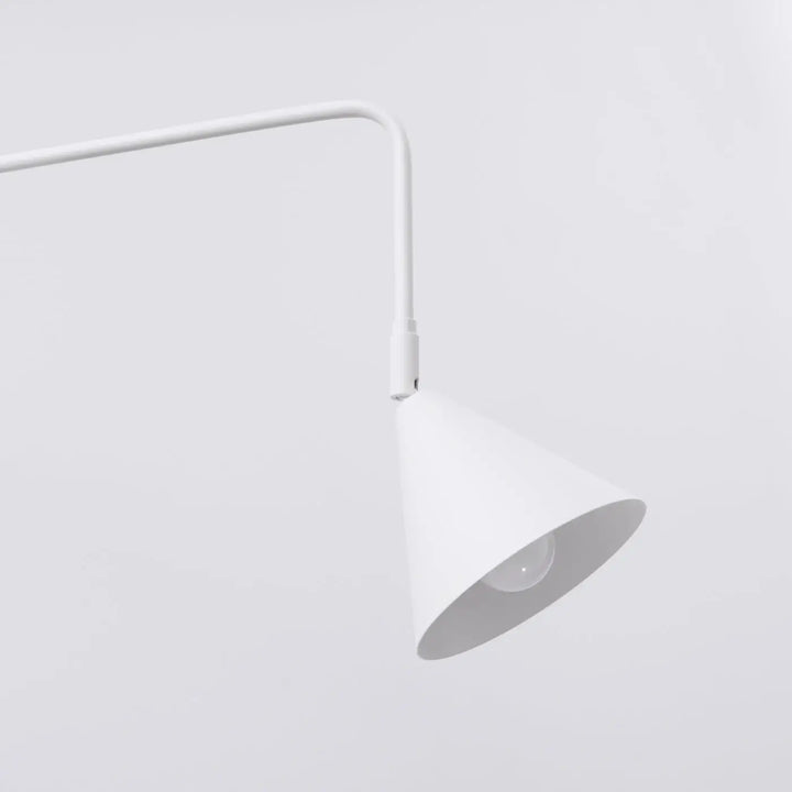 Applique murale nox blanc avec abat-jour géométrique en forme exceptionnellement légère et design minimaliste mat