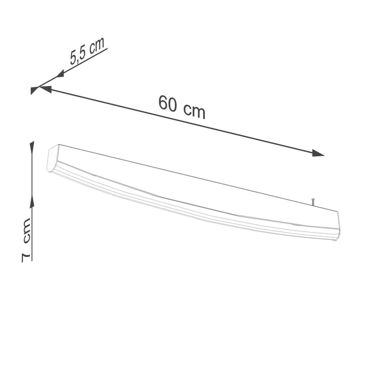 Applique murale jorun 4000k blanc design élégant luminaire à led 60 cm avec rainures horizontales subtiles