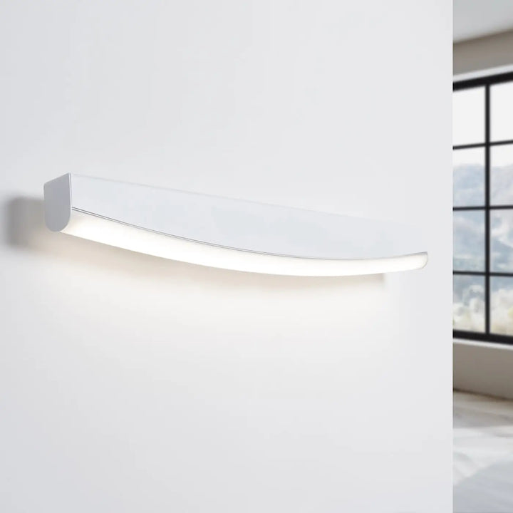 Applique murale jorun 4000k blanc luminaire à led avec design élégant courbé et minimaliste