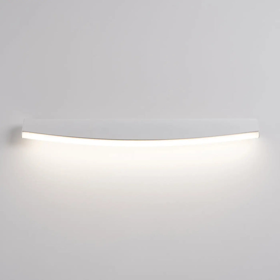 Applique murale led design élégant jorun 4000k blanc avec luminaire à led courbé et finition blanche moderne