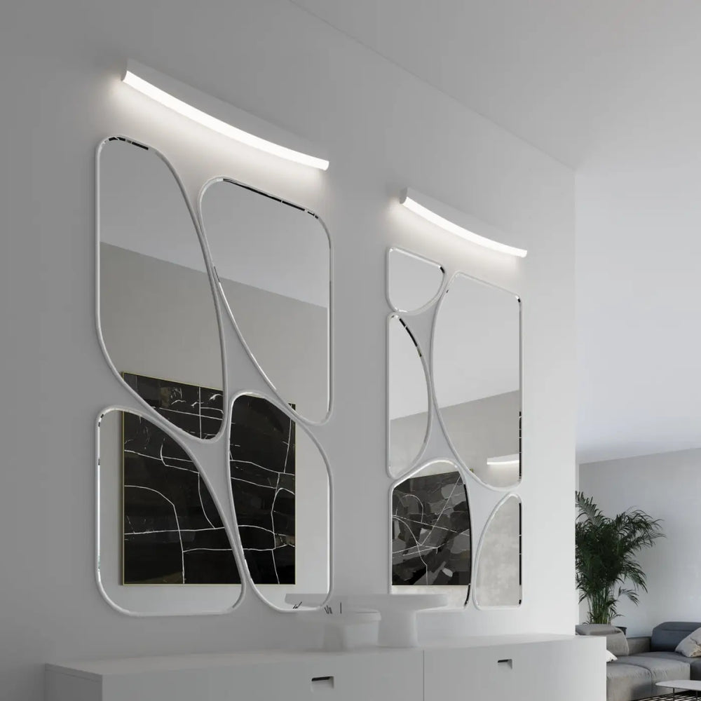 Applique murale jorun blanc avec luminaire à led 4000k design élégant et formes organiques modernes