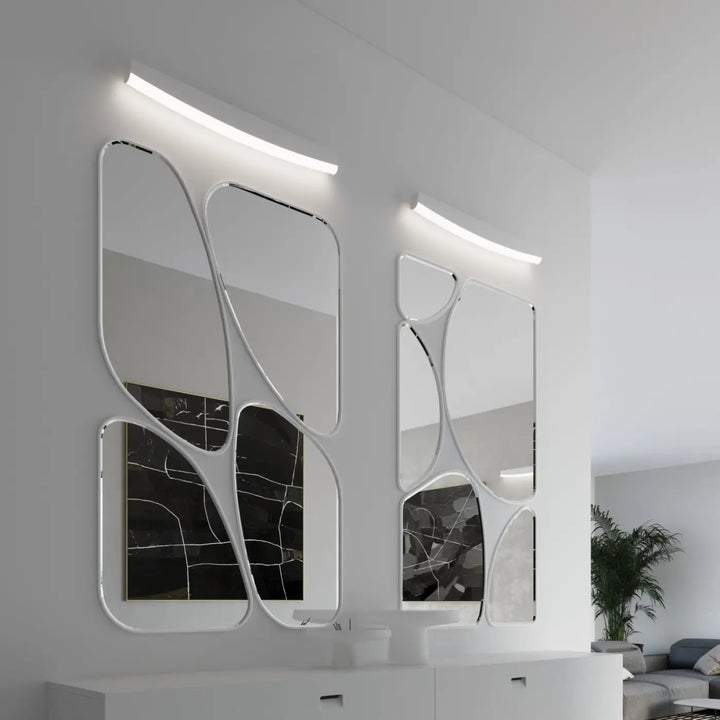 Applique murale jorun blanc avec luminaire à led 4000k design élégant et formes organiques modernes