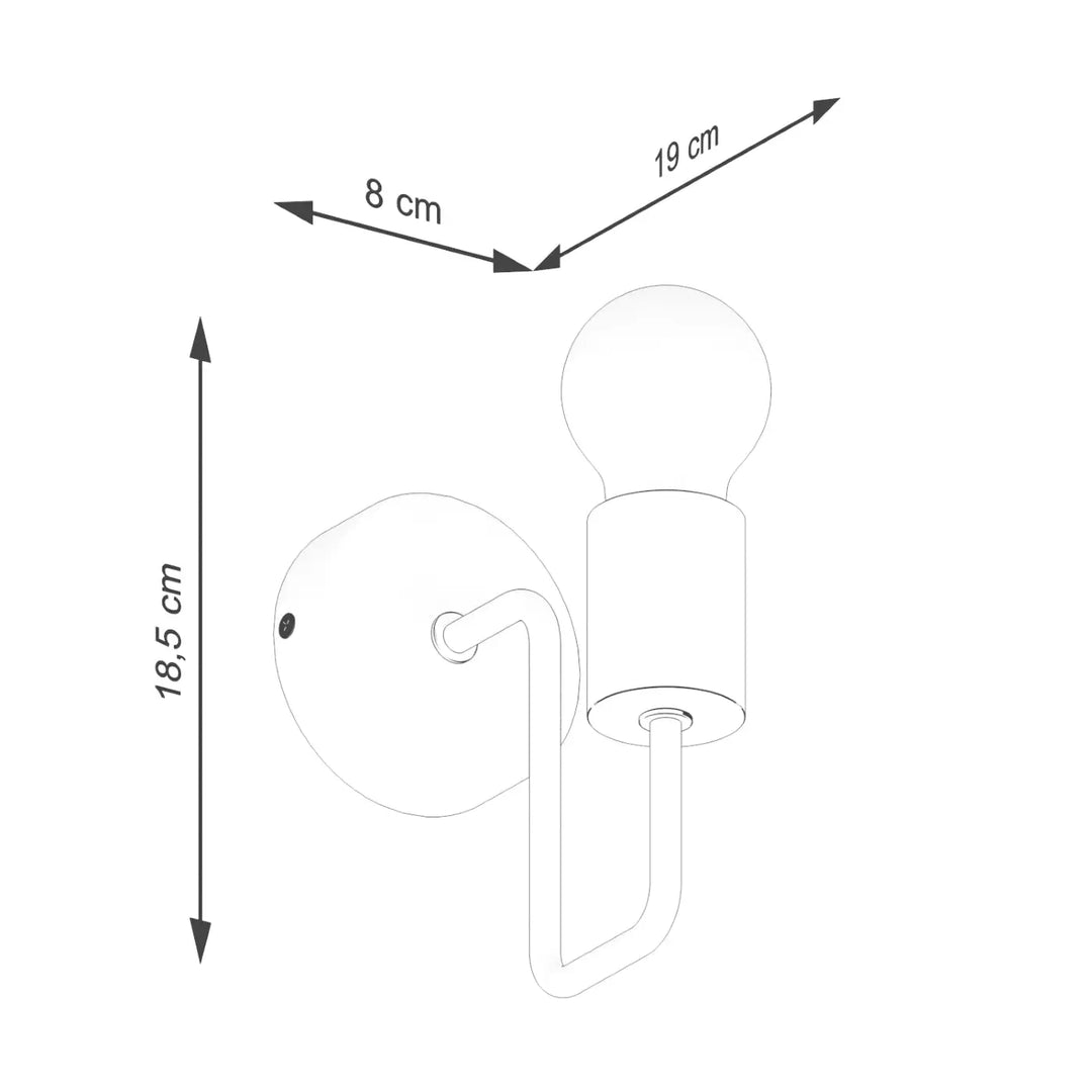 Applique murale lampe timbo blanche avec bras incurvé moderne et ampoule sphérique pour une proposition moderne élégante