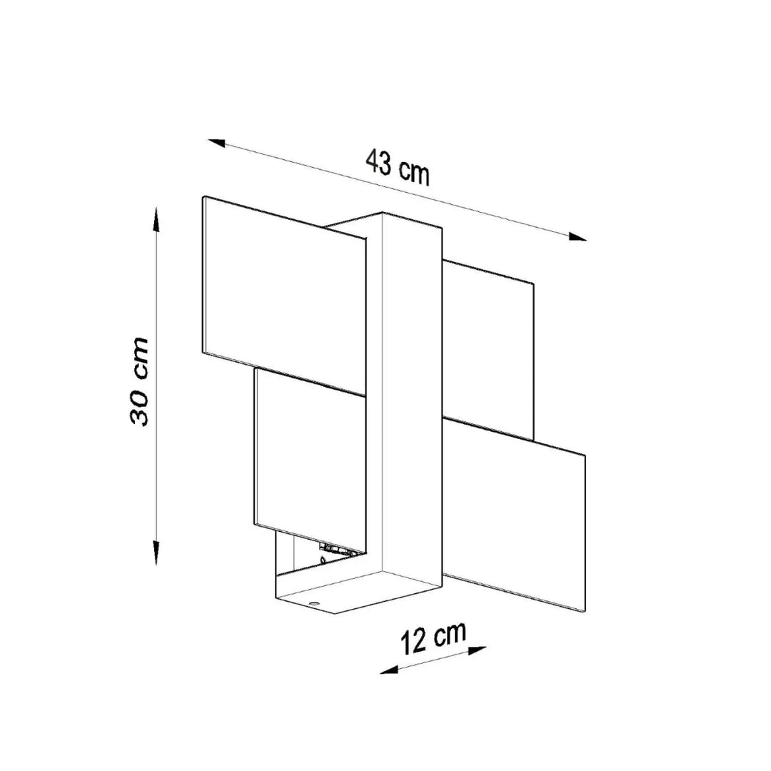 Applique murale feniks 1 blanc avec design intemporel en colonnes géométriques pour une atmosphère unique