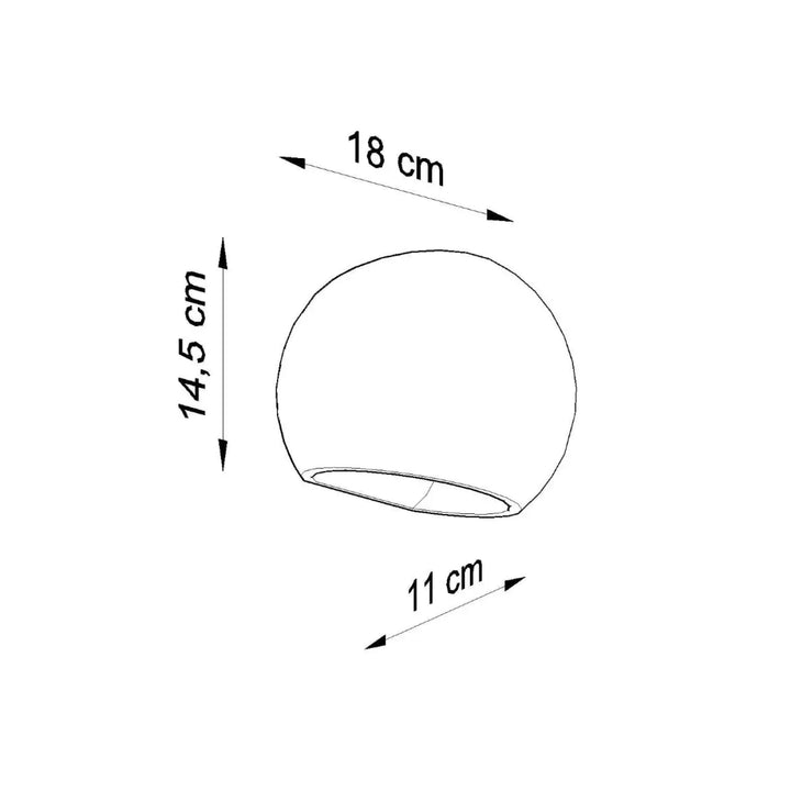 Applique murale moderne globe en céramique blanche mate avec base arrondie offrant une belle lumière diffuse