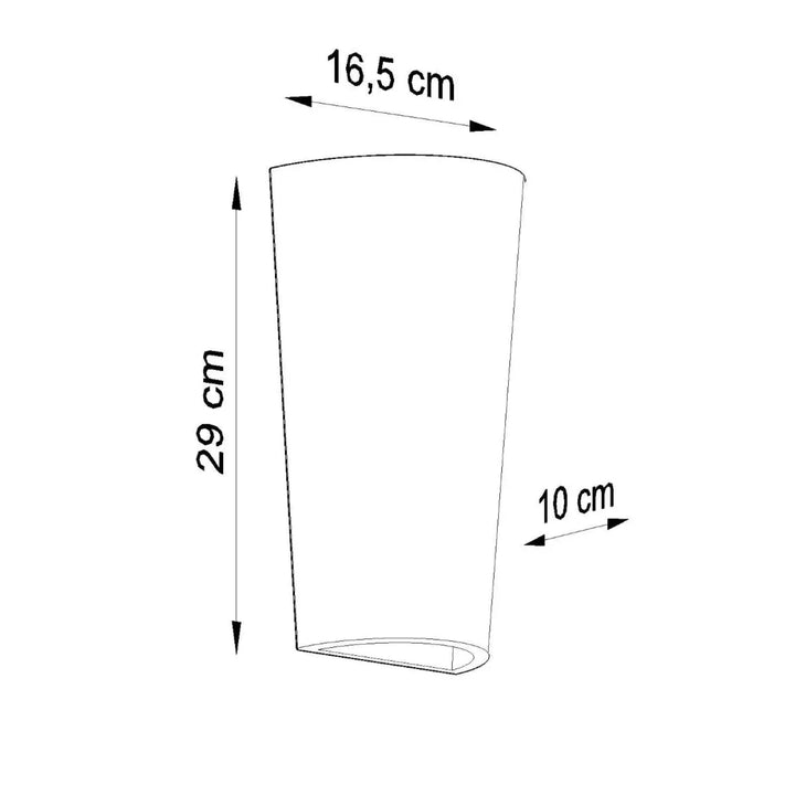 Applique murale lana en céramique avec plâtre structuré et vase en verre cylindrique minimaliste 29 cm de haut