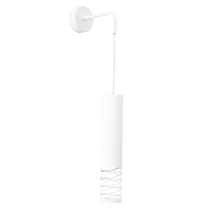 Applique murale blanc avec accent métallique en spirale offrant un effet visuel unique et une finition originale