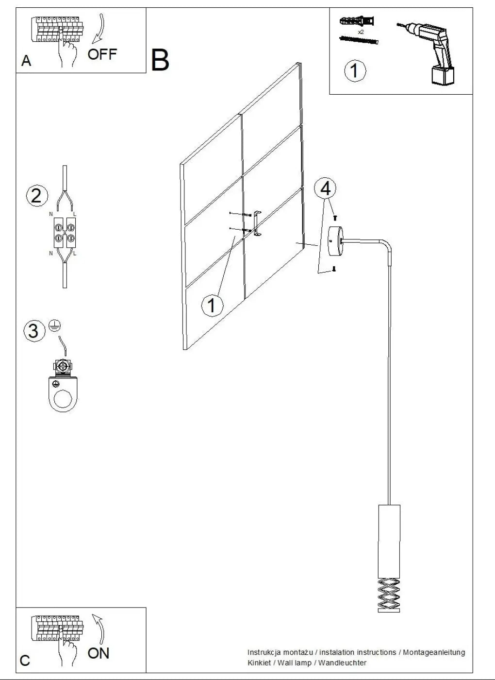 Applique murale lami blanc avec corps cylindrique, bras courbé et ressort offrant un effet visuel unique et une finition originale