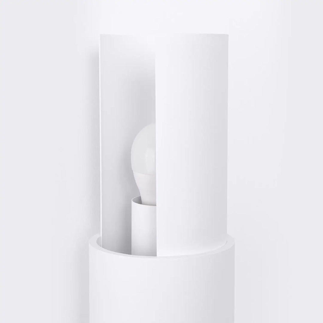 Applique murale blanche flash 2 avec lampe flash et feuille rotative pour une conception unique moderne