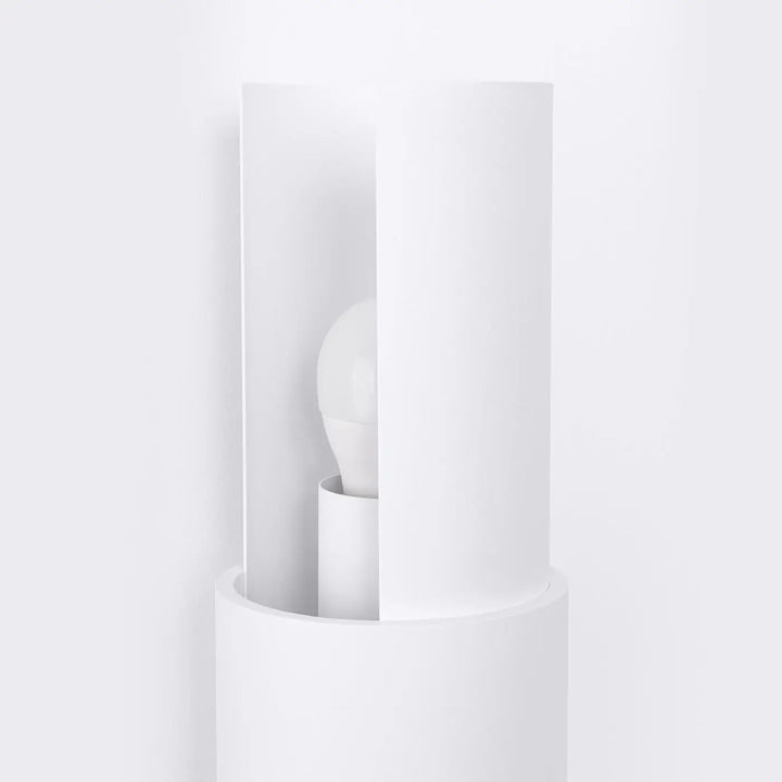 Applique murale blanche flash 2 avec lampe flash et feuille rotative pour une conception unique moderne