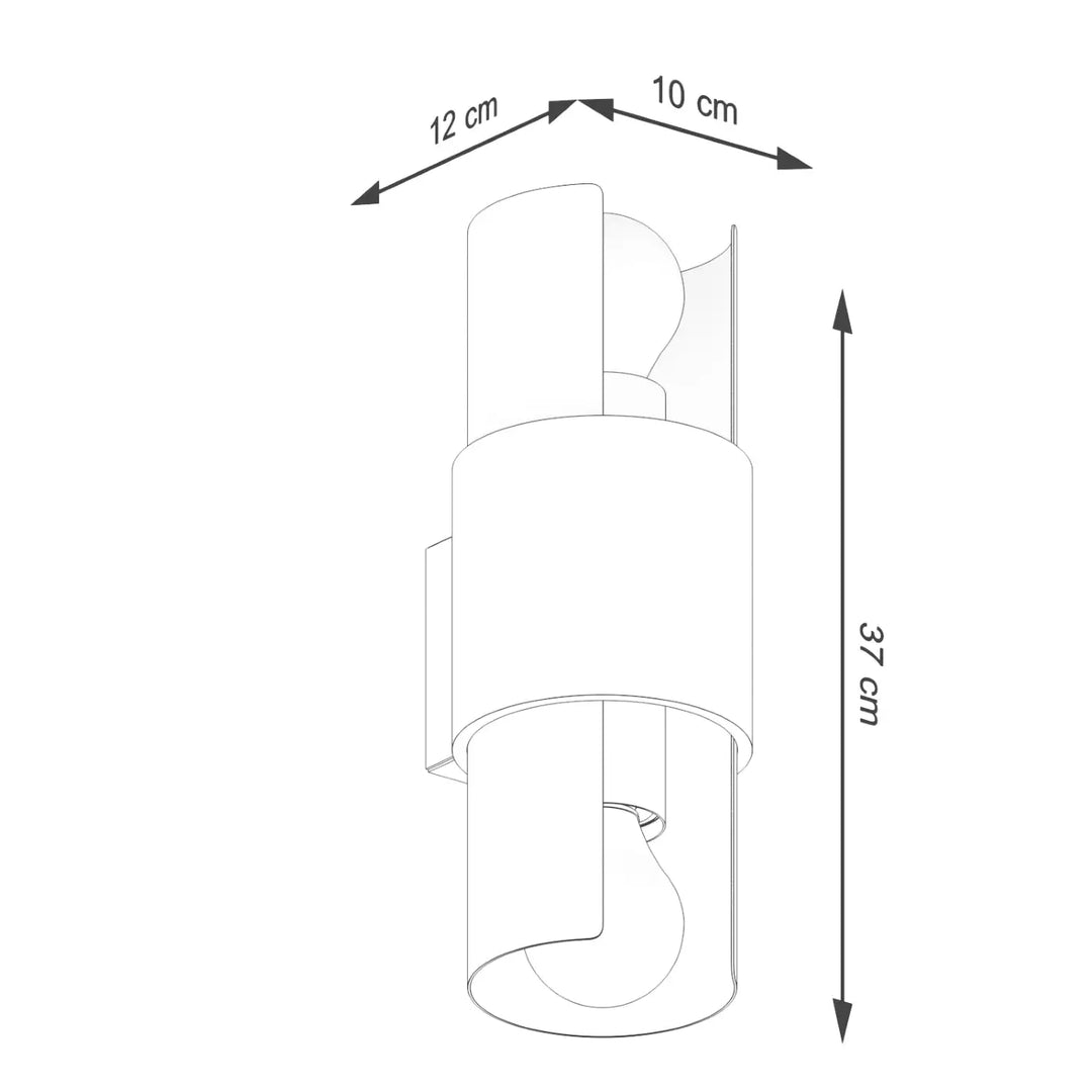 Applique murale flash 2 blanc avec lampe flash à conception unique en forme de cylindre empilé pour extérieur