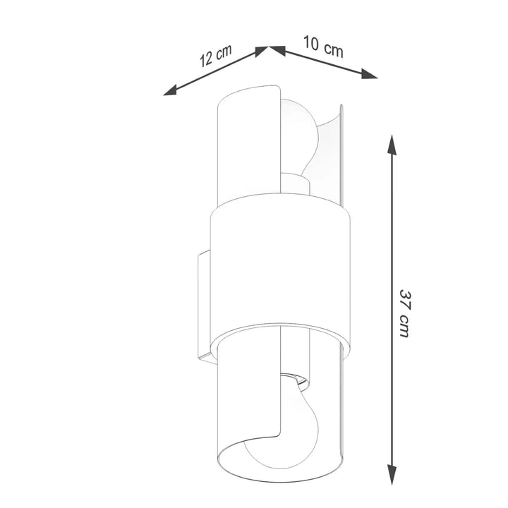Applique murale flash 2 blanc avec lampe flash à conception unique en forme de cylindre empilé pour extérieur