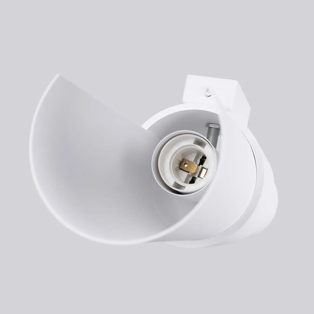 Applique murale lampe flash blanc en céramique avec conception unique et feuillure rotative pour éclairage intérieur