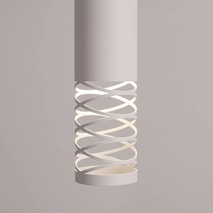 Applique murale lami blanc avec découpe décorative en spirale pour un effet visuel unique et une finition originale