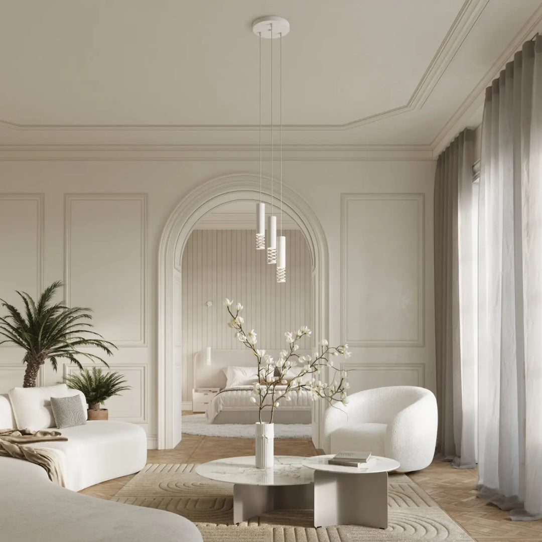 Applique murale lami blanc effet visuel unique avec finition originale en blanc et découpes décoratives élégantes