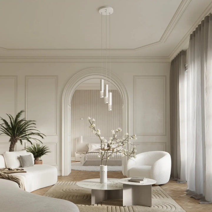 Applique murale lami blanc effet visuel unique avec finition originale en blanc et découpes décoratives élégantes